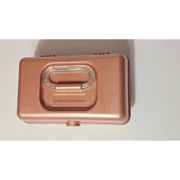 Caboodles Pretty in Petite Makeup Cosmetic Case Rose Gold Glitter Handle - Picture 2 of 12